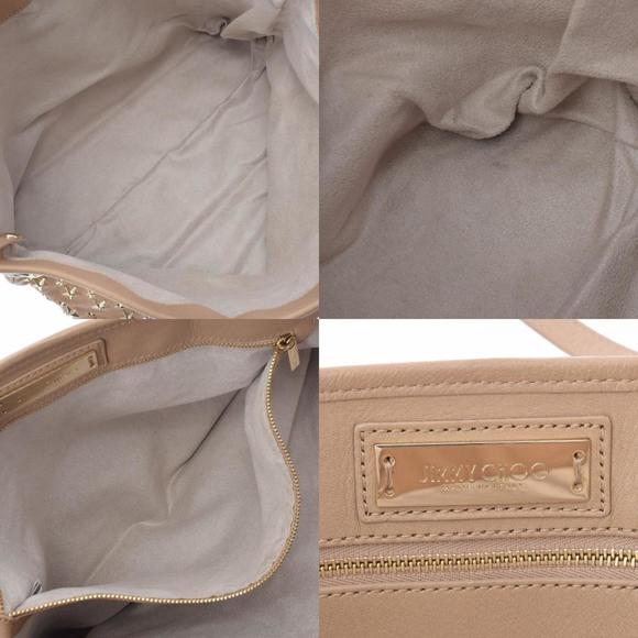 JIMMY CHOO Jimmy Choo Sophia M star studs beige unisex leather tote bag - Picture 11 of 12